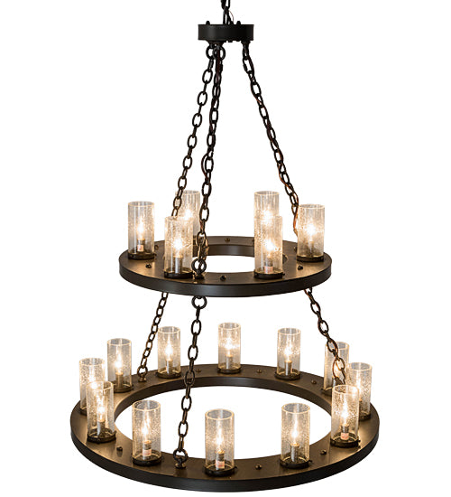 36"W Loxley 18 Lt Two Tier Chandelier