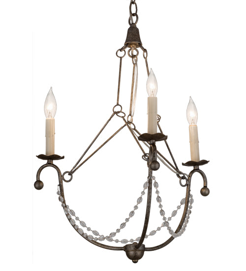 22"W Kaitlynn 3 Lt Chandelier