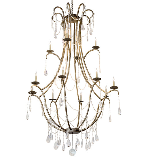 54"W Kaitlynn 12 Lt Two Tier Chandelier