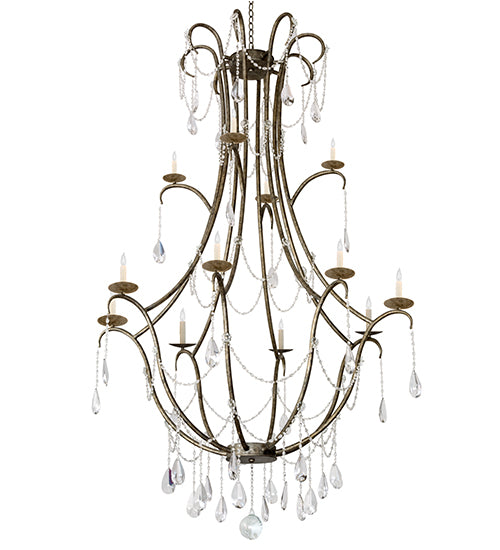 54"W Kaitlynn 12 Lt Two Tier Chandelier