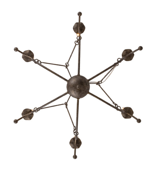 32"W Vienna 6 Lt Chandelier