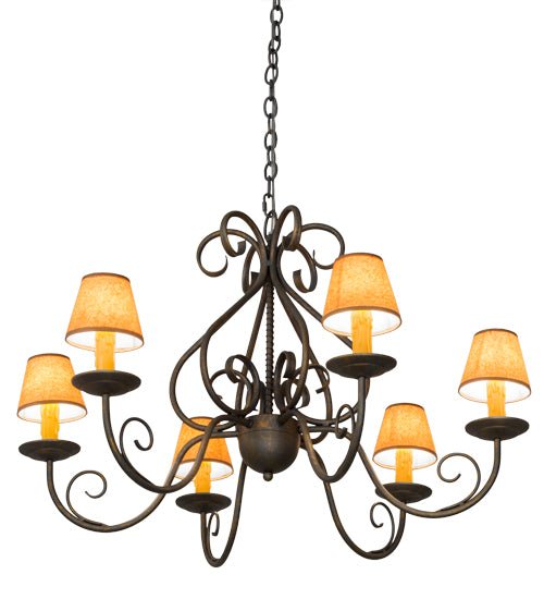 36" Wide Jenna 6 Light Chandelier