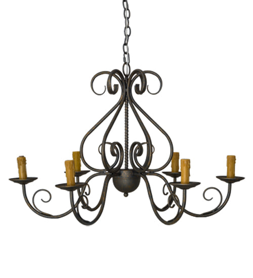 36" Wide Jenna 6 Light Chandelier