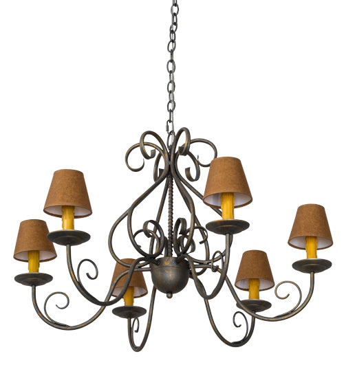 36" Wide Jenna 6 Light Chandelier