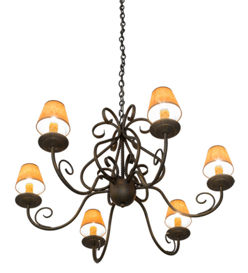 36" Wide Jenna 6 Light Chandelier