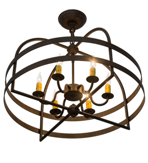 22"W Aldari 6 Lt Chandelier