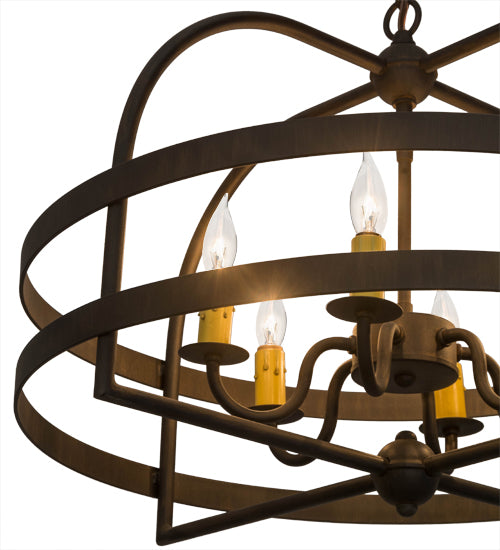 22"W Aldari 6 Lt Chandelier