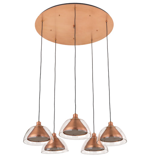 40"W Bisbee 5 Lt Cascading Pendant