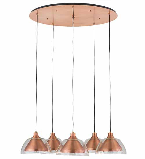 40"W Bisbee 5 Lt Cascading Pendant