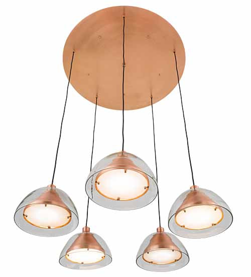 40"W Bisbee 5 Lt Cascading Pendant