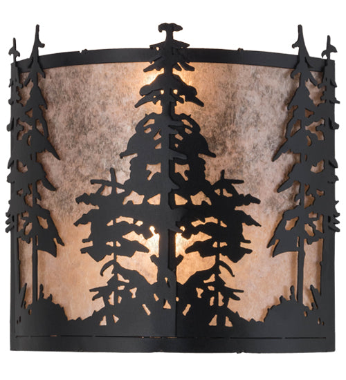 12" Wide Tall Pines Wall Sconce