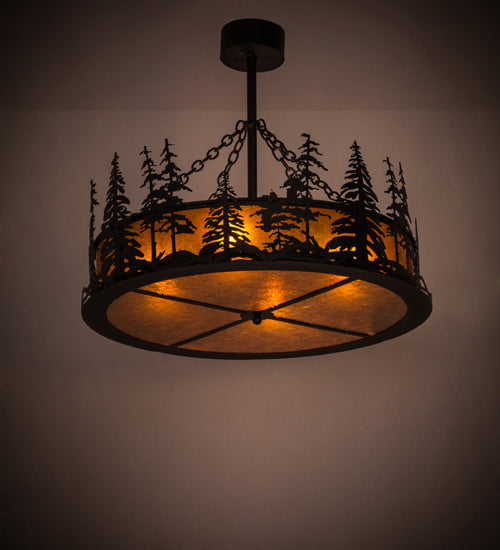 36" Wide Tall Pines Inverted Pendant