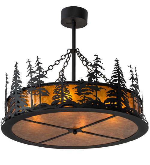 36" Wide Tall Pines Inverted Pendant