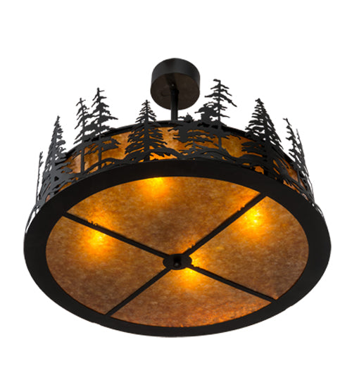 36" Wide Tall Pines Inverted Pendant