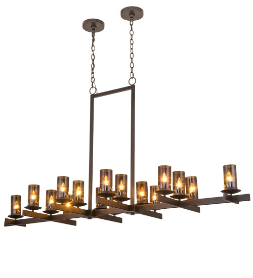 72" Long Dante 16 Lt Oblong Chandelier