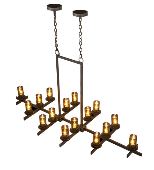 72" Long Dante 16 Lt Oblong Chandelier