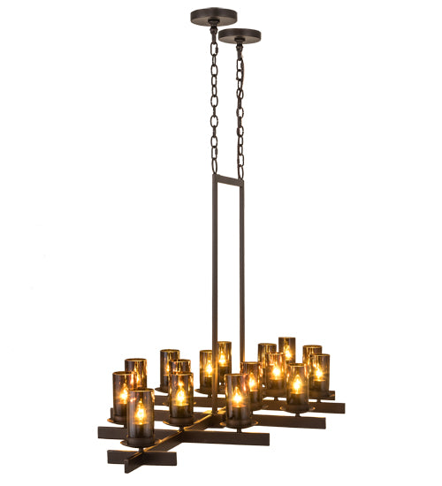 72" Long Dante 16 Lt Oblong Chandelier