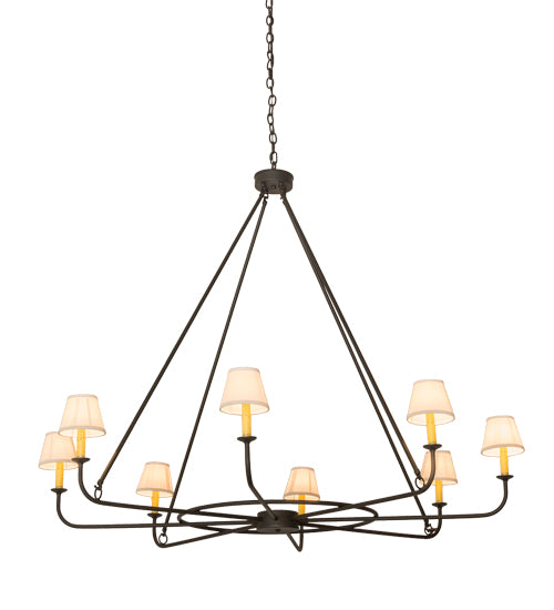 60"W Brach Ring 8 Lt Chandelier