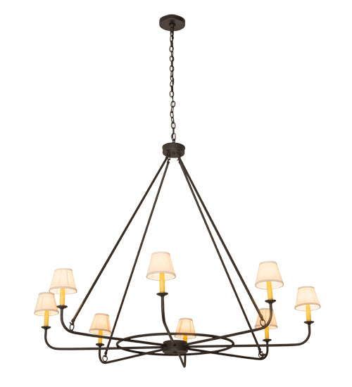 60"W Brach Ring 8 Lt Chandelier