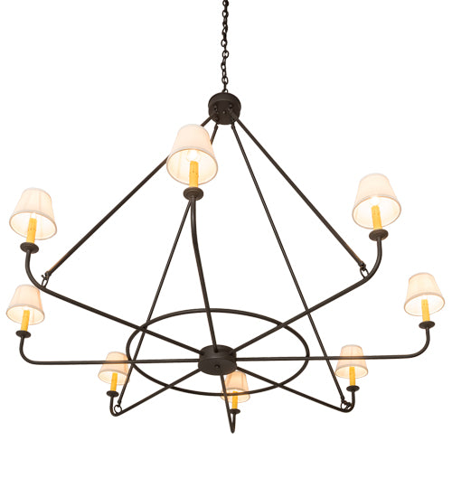 60"W Brach Ring 8 Lt Chandelier