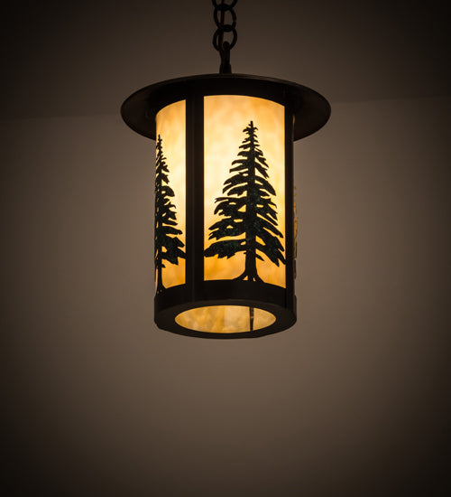 10"W Fulton Tall Pines Pendant