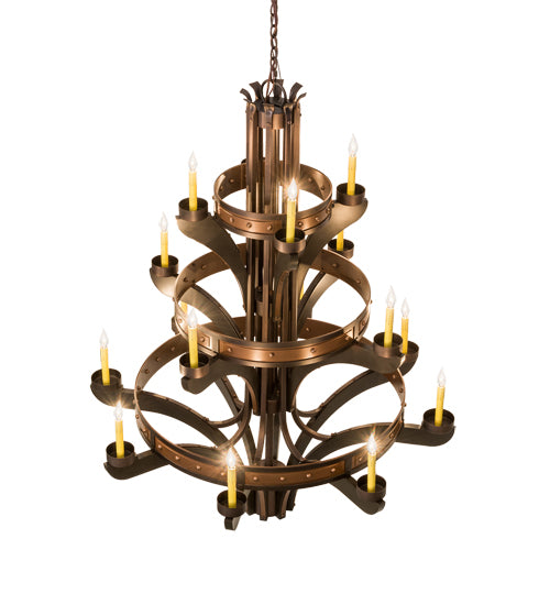 48"W Castilla 16 Lt Three Tier Chandelier