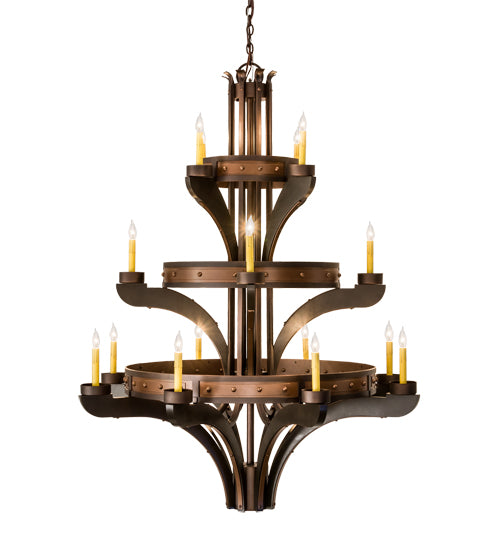 48"W Castilla 16 Lt Three Tier Chandelier