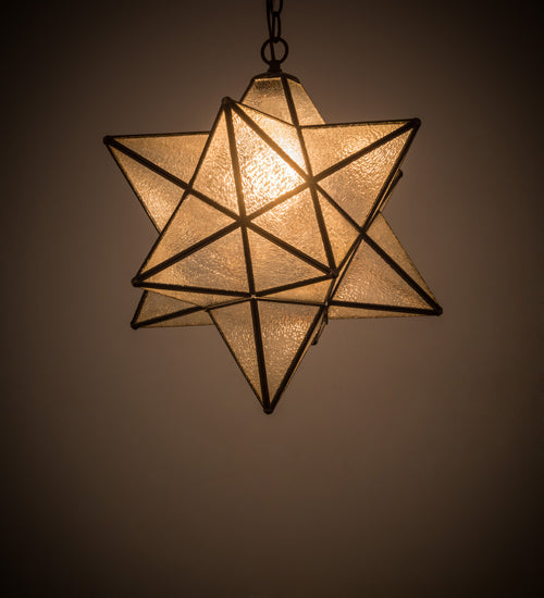 18" Wide Moravian Star Pendant