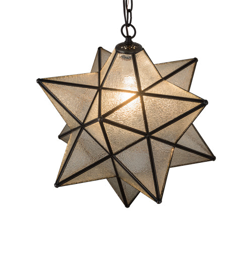 18" Wide Moravian Star Pendant