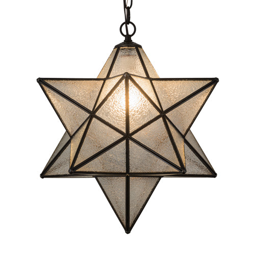 18" Wide Moravian Star Pendant