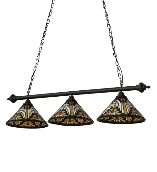 47" Long Nuevo Mission 3 Light Island Pendant