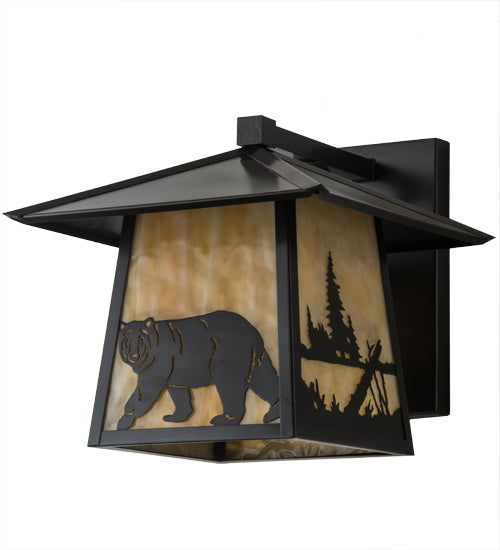 12" Wide Stillwater Lone Bear Wall Sconce