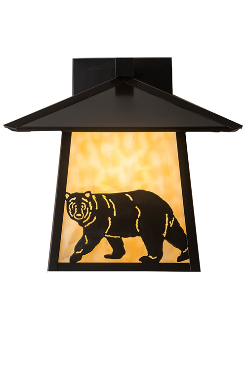 12" Wide Stillwater Lone Bear Wall Sconce