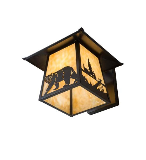 12" Wide Stillwater Lone Bear Wall Sconce