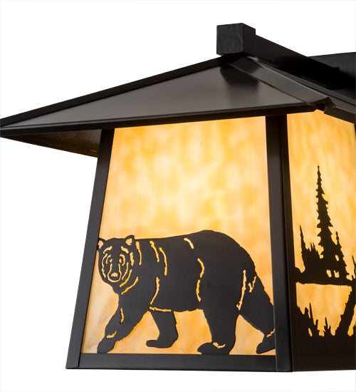 12" Wide Stillwater Lone Bear Wall Sconce