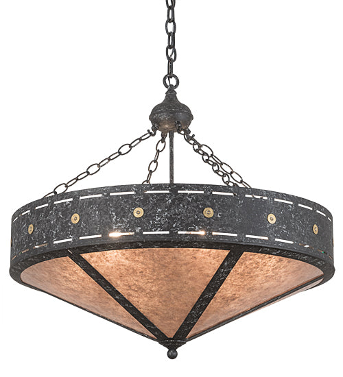 30" Wide Craftsman Target Inverted Pendant