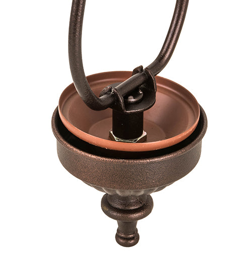 5"Sq Mahogany Bronze 1 Lt Inverted Flushmount Hardware