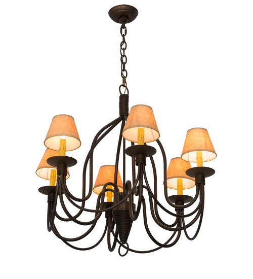 30"W Bell 6 Lt Chandelier