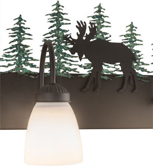 35"W Wandering Moose 4 Light Vanity