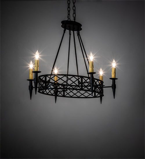 43" Wide Topridge 6 Light Chandelier