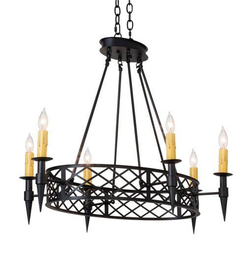 43" Wide Topridge 6 Light Chandelier