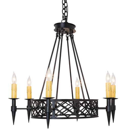 43" Wide Topridge 6 Light Chandelier