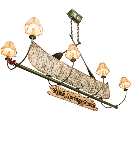 68"L Personalized Canoe 8 Lt Chandelier