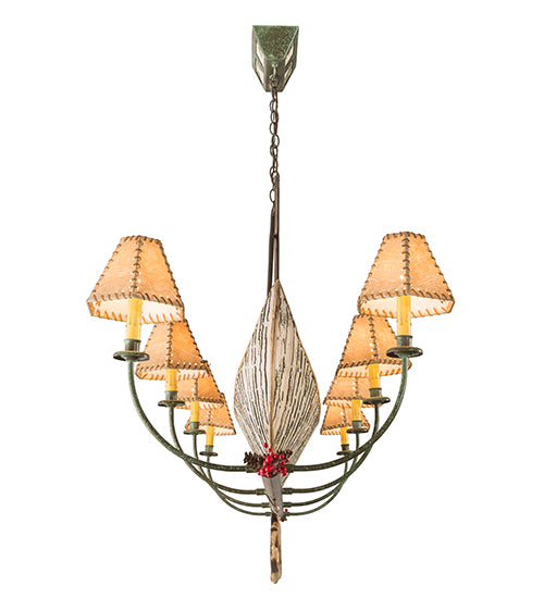 68"L Personalized Canoe 8 Lt Chandelier