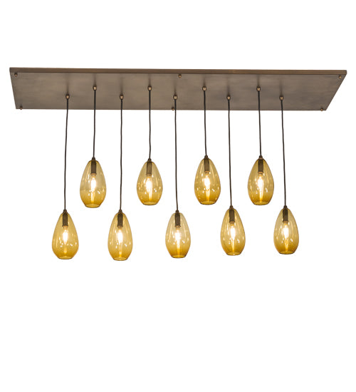 54"L Raquel 9 Lt Cascading Pendant