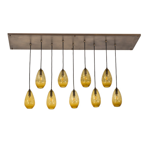 54"L Raquel 9 Lt Cascading Pendant