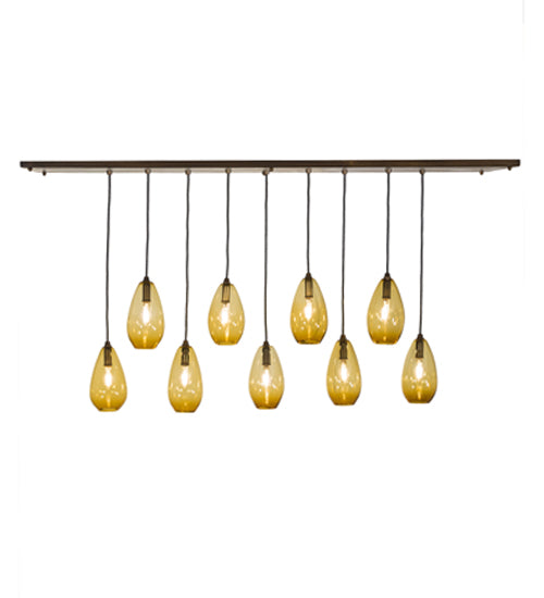 54"L Raquel 9 Lt Cascading Pendant