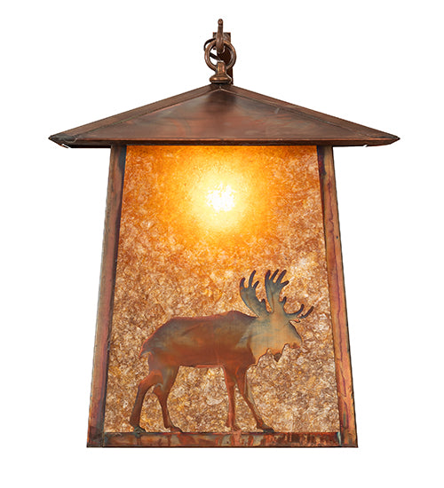 16" Wide Stillwater Lone Moose Wall Sconce