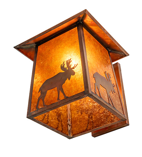 16" Wide Stillwater Lone Moose Wall Sconce