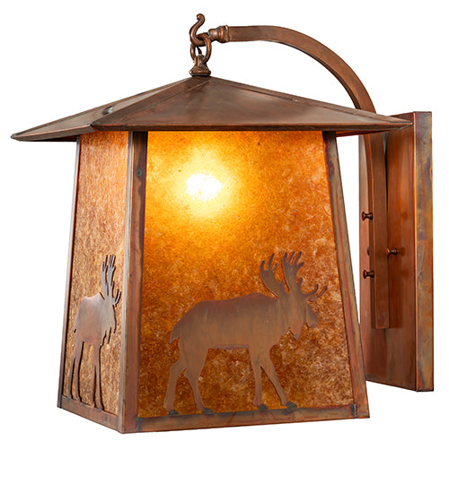 16" Wide Stillwater Lone Moose Wall Sconce